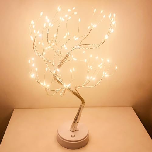 XVZ LED Lichterbaum, 108 LED Baum Lichter, USB Tischlampe Batteriebetrieben Stimmungslicht für Wohnzimmer, Büro, Esszimmer, Weihnachten, Hotel, Herbstdeko Innen Deko - Warmweiß