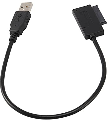 Cable adaptador USB 2.0 a Mini SATA II 7+6 de 13 pines para portátil CD/DVD Slimline Drive
