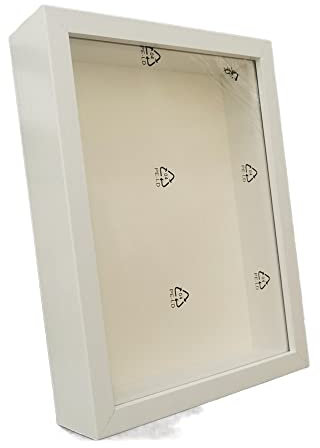 Cornici Foto Cornice for foto in legno 3D fai-da-te Profondità 3 cm for la visualizzazione di opere tridimensionali Cornice for foto in legno Decor Cornice Foto ( Color : White frame , Size : 13X18cm