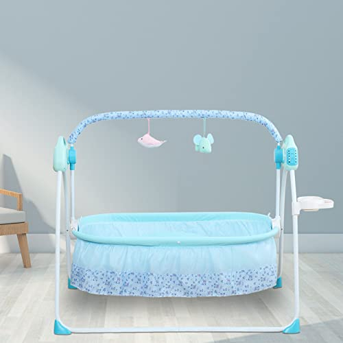 25kg Elektrische Babywiege belastbares Klappbett mit Bluetooth Auto-Swing Babyschaukel Musik-Schlaffunktion Spielt 12 Melodien