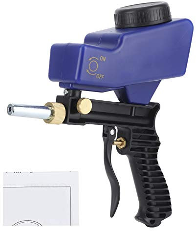 Pistola per Sabbiatura, Sabbiatrice per Auto di Piccole Dimensioni Pistola per Sabbiatura a gravità Sabbiatrice Portatile Portatile per Forniture di Automobili per Auto(Blu)
