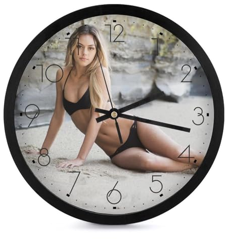 GZYZXP Wanduhr mit Foto, Mit Foto Bild Personalisiert, Personalisierte Wanduhr, leise Wanduhr, Design Wanduhren für Wohnzimmer Schlafzimmer & Küche, 10in, personalisierte Geschenke