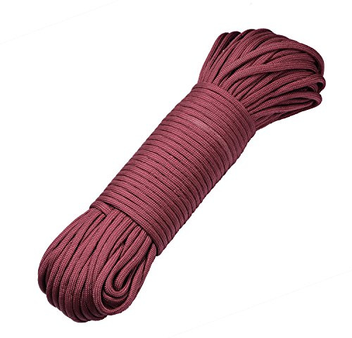 DonDon Corde Paracorde 30 Mètres Ruban de Tissu Lacet de Nylon Bracelet de Survie à Fabriquer et pour Activités de Camping en Extérieur 4 mm – 7 brins