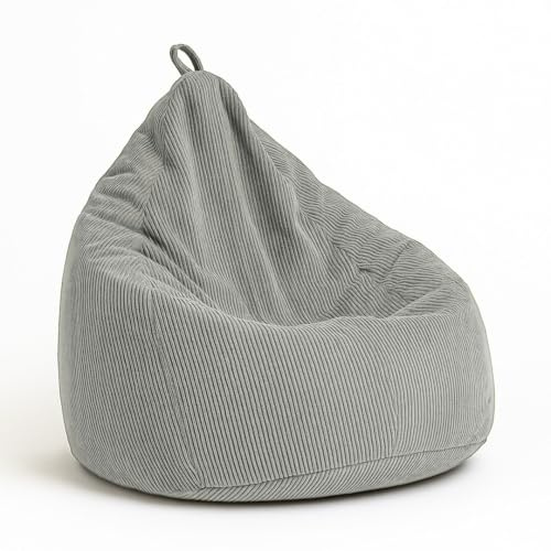 chilly pilley® sittsäck gjord av manchester med EPS-fyllning - sittdyna, spelkudde, många färger, 85x125 silver