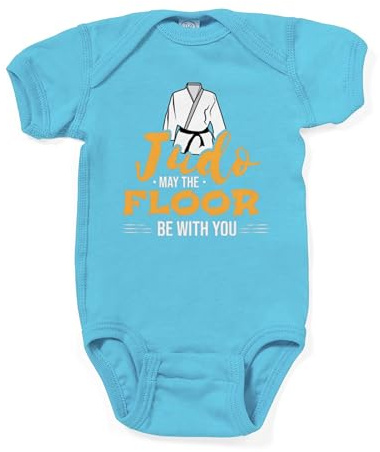CafePress Judo May The Floor with You Martial Art Body Suit Cute Baby Bodysuit Romper Dark Turquoise