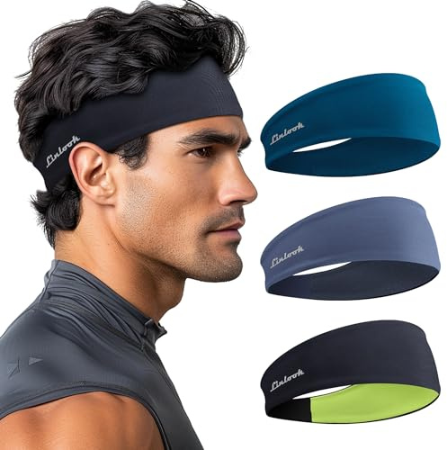 Cinta deportiva para hombre y mujer, banda antideslizante para el sudor, para entrenamiento, fitness, correr, ciclismo, senderismo y baloncesto, elástica, cómoda y deportiva