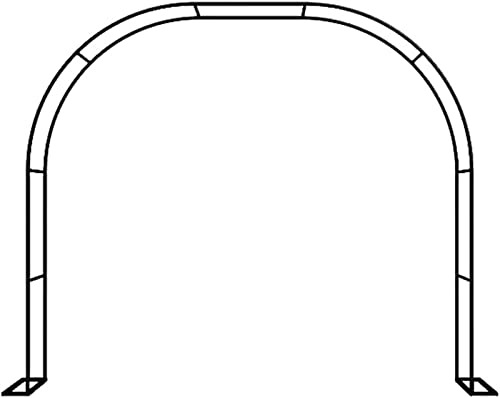 QGBOXDSV Rosenbogen, Garten-Torbogen Aus Metall, Pergola Rankhilfe Verzinkt Rost, Laubengang Rankgestell Mit Sockel Für Verschiedene Kletterpflanzen, Einfache Montage, 6 Größen,180x220x40CM