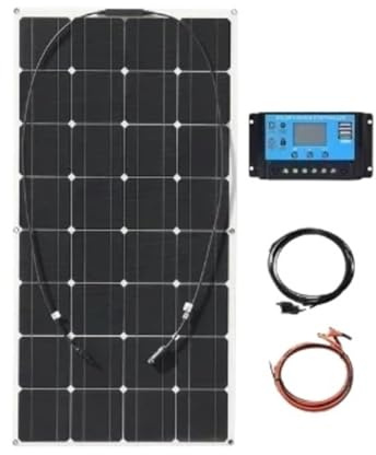 nmbhus Kits De Système De Panneaux Solaires 2000W for La Maison avec Contrôleur De Charge 100A du Panneau Solaire 1000W 2000W(1PCS with Controller)