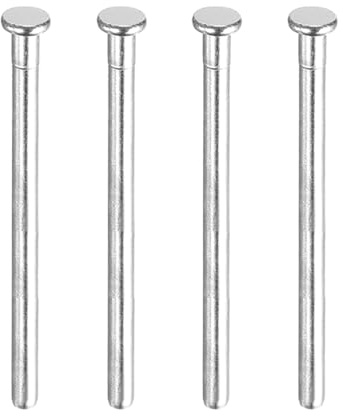 QUARKZMAN 4Pcs 4 Pouces Goupilles de Charnière de Porte, Charnière Intérieure Brossée Amovible de Sécurité pour Porte en Bois, Remplacement de Charnière de Porte Résidentielle, Argenté
