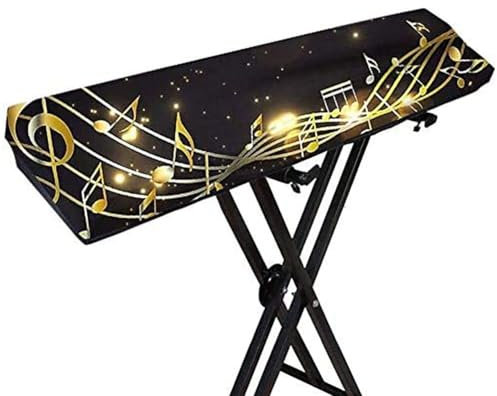 Klaviertastatur Staubabdeckung für 61/88 Tasten, Schmutz Beweis Abdeckung Elektro/Digital Klavier dehnbare Tastatur Schutz Abdeckung mit elastischer Schnur Verriegelung Schließe