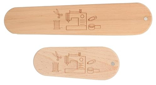 OFFIGAM 2pcs Wooden Quilting Clapper Seam Clapper for Quilting Sewing Tools and Gadgets Pressing Tool Wood Seam Block Sewing