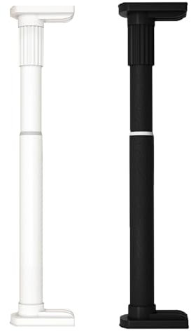 Adjustable Spring Tension Rod Telescopic Shower Curtain Pole 55368cm ID27/32mm Ideal for Indoor Shower Decor Room Divider Closet Organization (White)