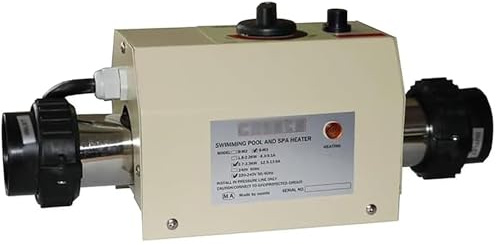 GXLDIANPU Electric Swimming Pool Heater, 220V Hot Tub Thermostat, Short Circuit Protection, Water Flow Protection, Intelligent Self-checking System, for Spa and Massage Tubs