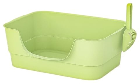 Maison de Toilette Bassin À Litière pour Chat, Bac pour, Toilettes Portables pour Chaton avec Côté Haut pour Chats Chatons, Lapins(Grün)