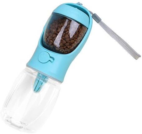Vaso para perros 2 en 1, botella de agua para caminar | Botella de agua al aire libre para mascotas, paseo de perro de cristal multifuncional, caminando, casa, V