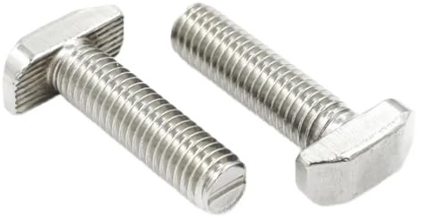 20pcs 4040 Series M8 Hammer Head T Bolt Screw Nickel Plated for Aluminum Profile T-Slot M8*16/20/25/30/35/40mm(40MM)
