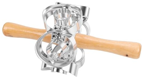 BAOFUYA Moule de Cuisson de Rouleau de Coupeur de Beignet, Fabricant de Coupeur de Beignet Tournant de Rouleau de Cuisson de Pâte à Pâtisserie pour des Outils de de Casse-croûte (Tapez 2)