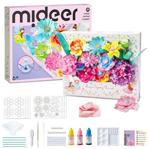 LetCart DIY Blumen Bastelset, Magisches Blütenblatt-Blumenkunst-Set | DIY-Papierblumen-Bastelset, Basteln Mädchen, Geschenke für Mädchen