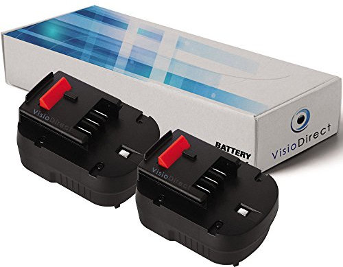 Lot de 2 Batteries pour Black et Decker HP122K perceuse à Percussion 3000mAh 12V - Visiodirect -