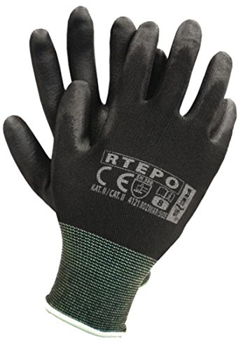 12 Paar Arbeitshandschuhe PU Beschichtung Gr. 9 Schutzhandschuhe Sicherheitshandschuhe