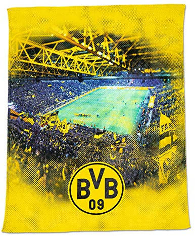 Borussia Dortmund BVB-Fleecedecke mit Stadionprint, 150x200cm