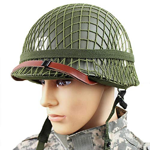 Draussen Produkte Deluxe M1Stil Stahl Kampfhelm/Innenschuh, Einheitsgröße