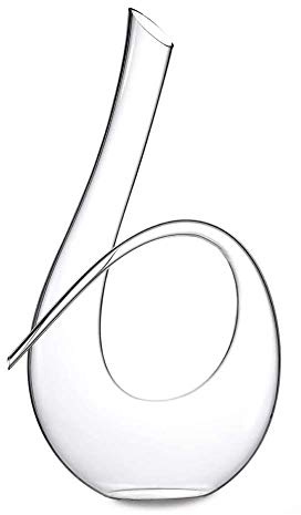 HALAWAKA - Aeratore decanter per vino – 100% soffiato a mano senza piombo in cristallo per vino rosso caraffa vino regalo per gli amanti del vino