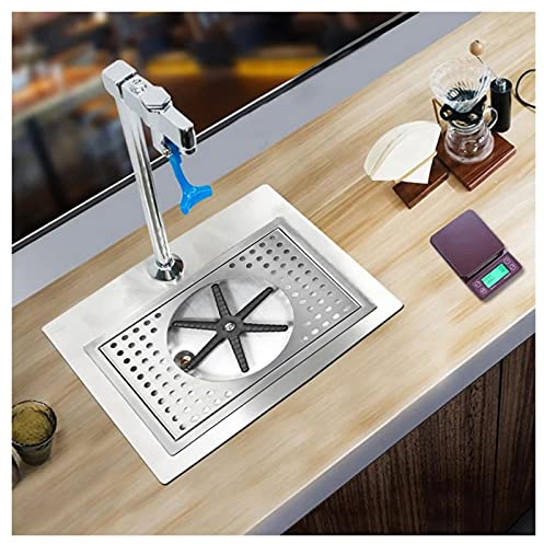 KELUNIS Pitcher Rinser, Kitchen Cup Washer Glass Rinser with Side Spray for Bar, Coffee Shop, Restaurant And Hotel