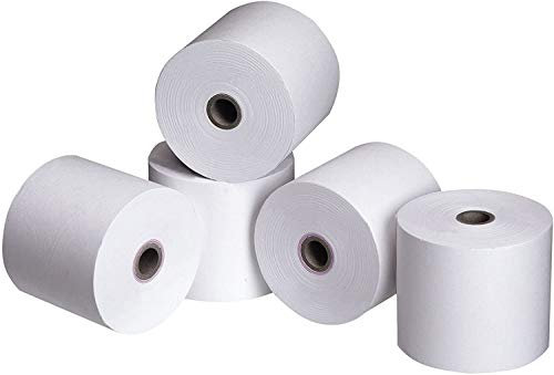 Rollflex 50x Bonrolle 57mmx25m für Thermo-Drucker,Breite: 57 mm, Ø Rolle: 45 mm, Ø Hülse 12 mm, Lauflänge: 25 m