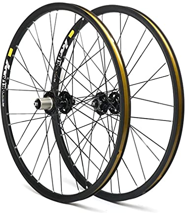 Generic 26/27,5 Mountainbike Laufradsatz Flachspeichen Fahrradfelge MTB Scheibenbremse Schnellspanner Räder 28H Nabe Für 7/8/9/10/11 Speed Cassette FL