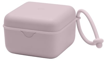 BIBS Pacifier Box with Strap. Soother Holder and Steriliser case. 100% BPA Free Food-Grade Material. Made in Denmark. Dusky Lilac