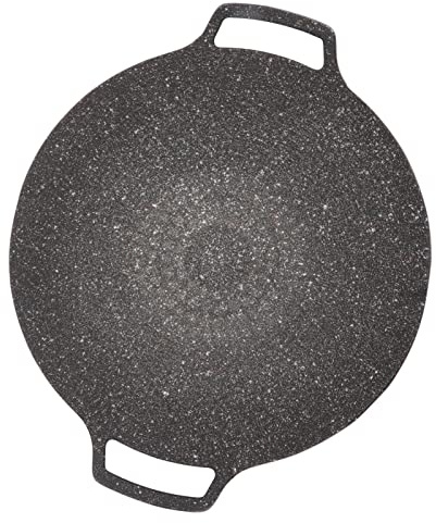 Pyhodi Antihaft-Grillpfanne, Induktionsherd-Grillplatte und Gasherd-Grillplatte, Koreanische BBQ-Grillpfanne mit Antihaftbeschichtung, Runde Bratpfanne für den Herd Im Freien (Universaltyp 36cm)