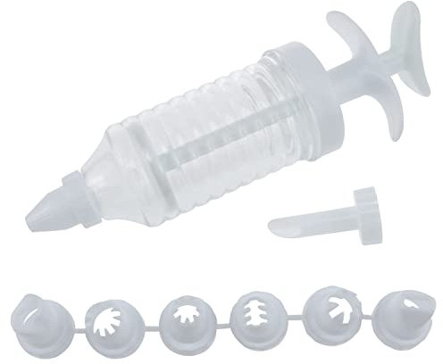 Haidong Juego de jeringas para rellenar tartas, color blanco, para decoración de postres, juego de jeringas para magdalenas, bolígrafo para pasteles, decoración de postres, jeringa, barril, 1 pieza y