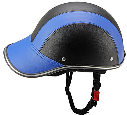 Fahrrad-Baseball-Helme Fahrradhelm Erwachsene - ABS-Leder Fahrrad-Sicherheitshelm mit verstellbarem Riemen für Erwachsene Herren Damen (Größe: 55,9–62 cm)