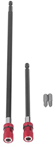 1/4 Hex Extension, Magnetic Extension Stable Tight Connection Quick Release Bit Extension Set with 150mm,300mm Extension Rod, Hex Shank Drill Bits
