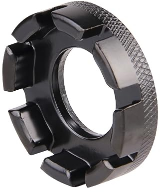 Llave de Radios de Bicicleta,Herramienta de Reparación de Radios de Bicicleta,Herramienta de 8 Vías,6 Tamaños 10-15 Calibre,Herramientas de Reparación y Ajuste de Bicicletas Negro Tokaneit