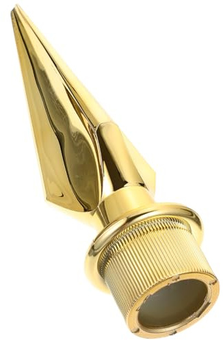 Supvox Fahnenmastspitze Gold Kunststoff Fahnenmast Aufsatz Ersatz | Goldene Kunststoff-Fahnenmastspitze als Ersatz für Flaggenmasten bis 3,5 cm Durchmesser, ideal für Büro und Veranstaltungen