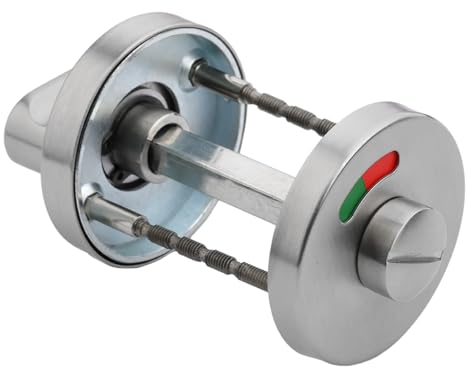 Achkey WC-Rosette mit Belegtanzeige Edelstahl-Rosetten-Set Türbeschlag WC, WC-Türbeschlag Edelstahl, Badezimmer