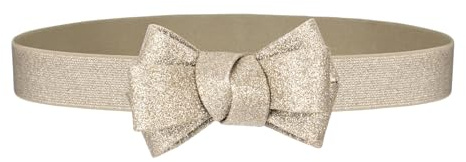 YooAi Damen-Gürtel für Kleider Schlanker dünner mit Schleifen-Dekor Elastischer Gürtel für die Damen-Taille 74 Goldfarben