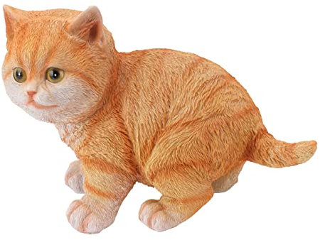 HEEPDD Chat de Décoration de Jardin Extérieur, Couleurs en Résine, Ornements de Chaton de Jardinage pour Jardin, Statues de Décoration de Jardin Extérieur, Ornements de Chaton,