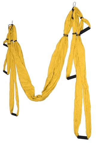 Aerial Yoga Schaukelset, Schaukelset für zu Hause Im Freien, Verstellbare Yoga-Hängematte aus Polyester-Baumwolle, für Körperliche Übungen, Verbessert die Flexibilität, mit