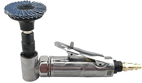 Nassluft-Steinpolierer 1/4 zoll Luft Winkel Stabschleifer Set 90 Grad Pneumatische Schleifen Polierer Mühle Gravur Maschine Carving Werkzeug Mit Schleif Scheibe Für Polieren von Granit, Marmor und Bet