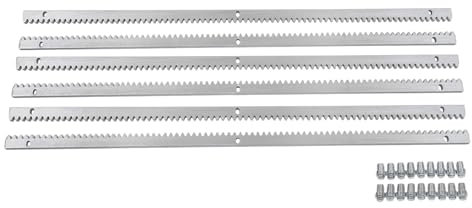 Zahnstange Schiebetür Zahnschiene 6 * 1m Verzinkte Zahnschiene für Elektrisch Schiebetor Garagentor Antrieb usw(6PCS)