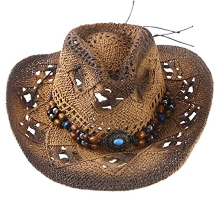 GALPADA Cowboyhut Schwarz Glitzer Strohhut für Männer und Damen Dekorativ Leicht und Angenehm als Foto Requisite für Freizeit und Sommerpartys