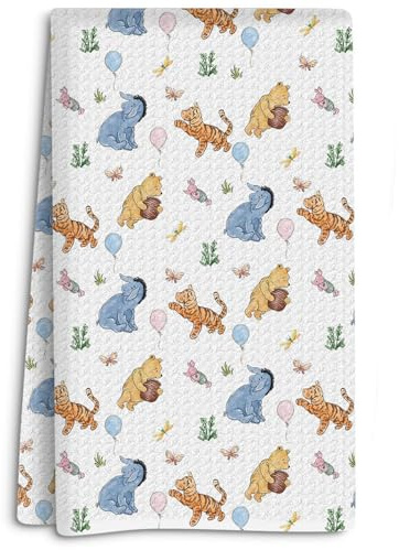 Tillfuru Klassisches Winnie Küchentuch, Pooh Geschirrtuch, Geschenke für Frauen, Geburtstagsgeschenke für Liebhaber, lustige Pooh Küchen-Geschirrtücher, Party-Dekorationen, 40,6 x 61 cm