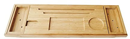 KHYTEBV Bandeja de baño Extensible Bandeja de bañera Bañera Soporte para Libros Vino Tablet Estante de Lectura Accesorios de baño