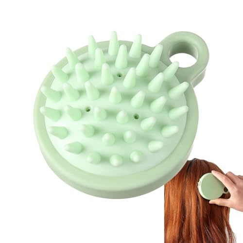 Kopfschrubber-Dusche - Haarbürste Mit Silikonborsten | Massagebürste Für Nassen Und Trockenen Kopf | Kopfspüler, Duschzubehör Für Ehefrau, Frauen, Vater, Männer, Ehemann, Teenager