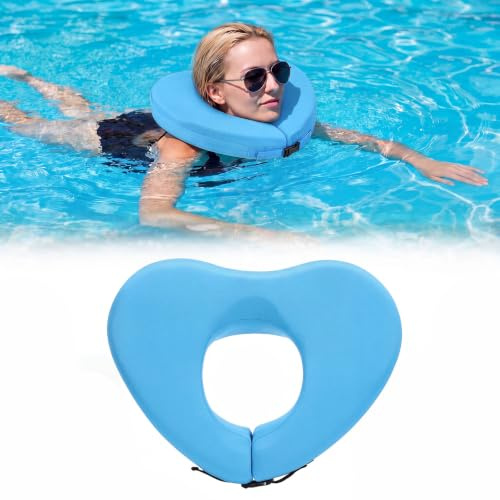 Geelin Schwimmhalsband für Kopf- und Nackenstütze, gefüllt mit Schaumstoffpartikeln (nicht aufblasbar), Schwimmgeräte für Erwachsene, passend für die meisten Erwachsenen-Halsgrößen zum Schwimmen