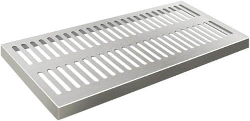 Copertura per grondaia in acciaio inossidabile, griglia quadrata con telaio, scarico a pavimento antiscivolo, per terrazza esterna, cortile, giardino, piscina, ponte, set di scarico