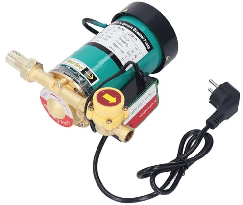 Haofy Vattenavtrycksstödpump Stark Kraft 120 W för två Lägenheter och en Villa med en Mässingskropp 230VAC, för Pannor och Solpannor